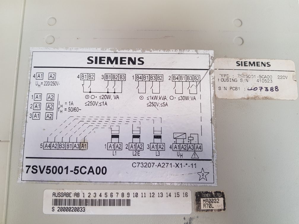 SIEMENS C73207-A271-X1-*-11 TRANSFORMER