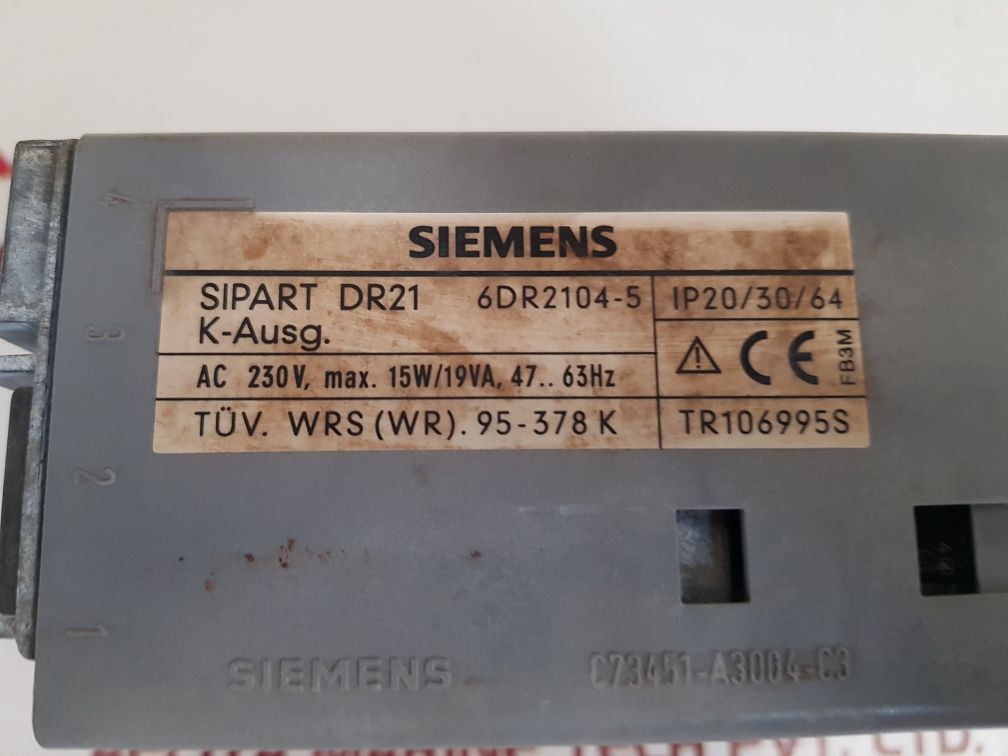 SIEMENS 6DR2104-5 SIPART DR21 PROCESS CONTROLLER