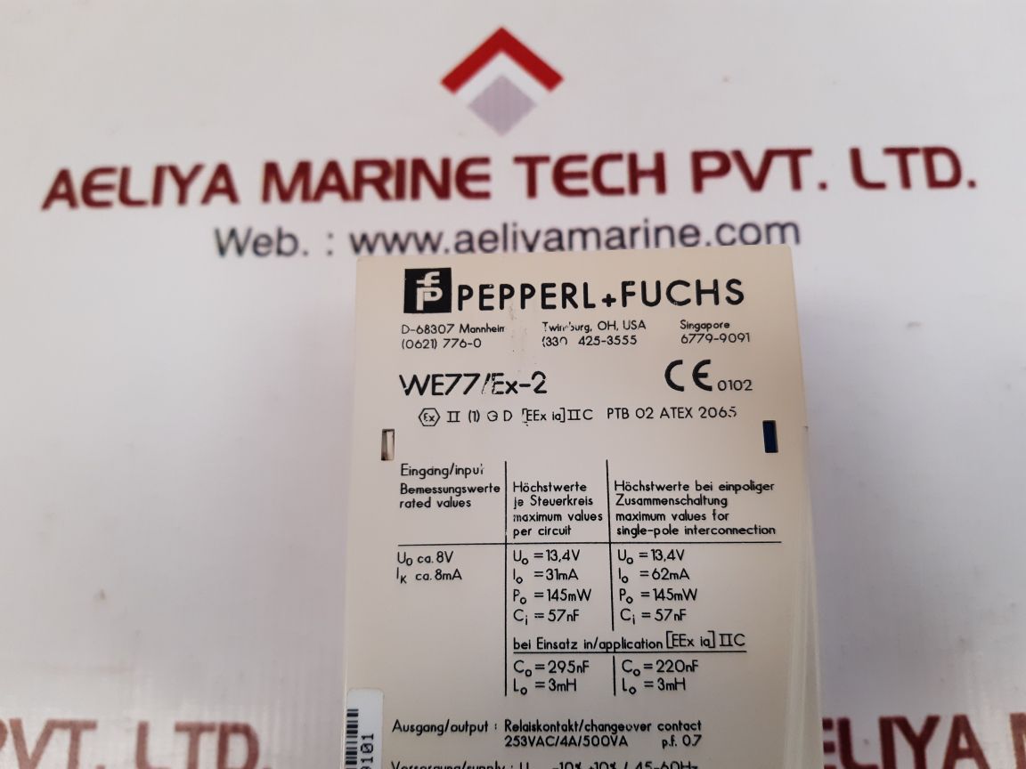 PEPPERL+FUCHS WE77/EX-2 ISOLATED SWITCH AMPLIFIER