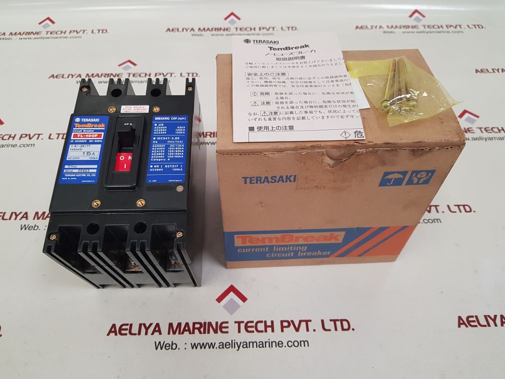 TERASAKI TL-100F 3 POLE CIRCUIT BREAKER 15A