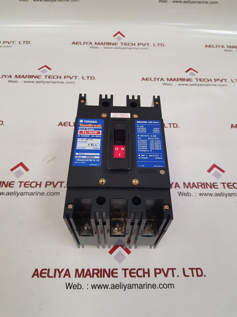 TERASAKI TL-100F 3 POLE CIRCUIT BREAKER 15A