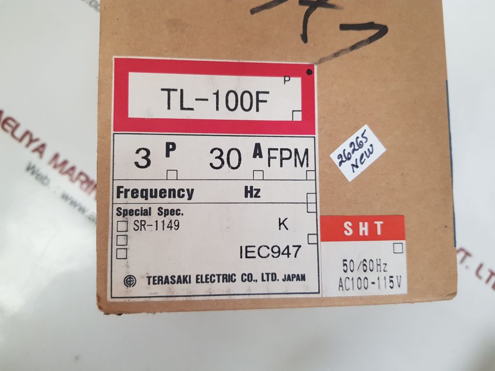 TERASAKI TL-100F 3 POLE CIRCUIT BREAKER 30A