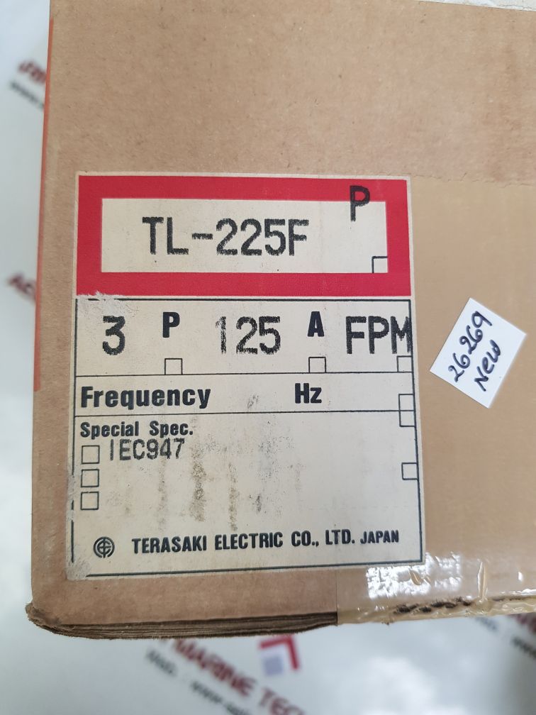 TERASAKI TL-225F 3 POLE CIRCUIT BREAKER 125A