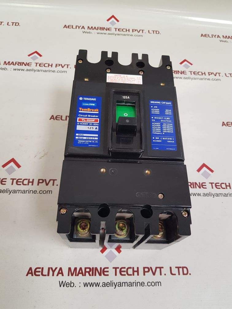 TERASAKI TL-225F 3 POLE CIRCUIT BREAKER 125A