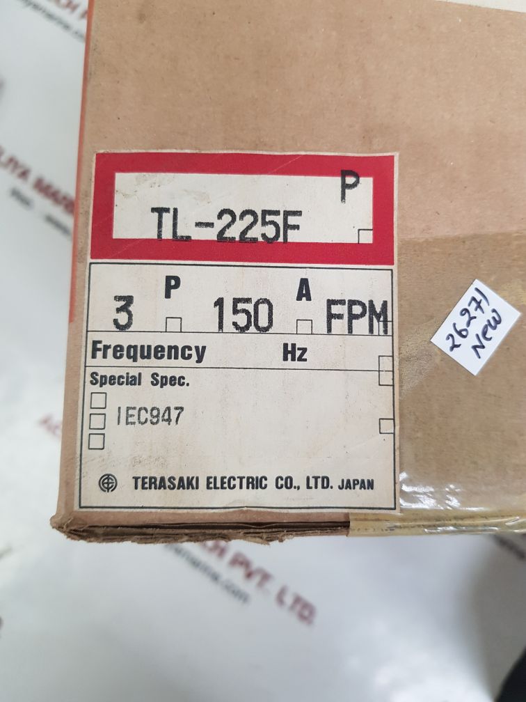 TERASAKI ELECTRIC TL-225F 3 POLE CIRCUIT BREAKER 150A