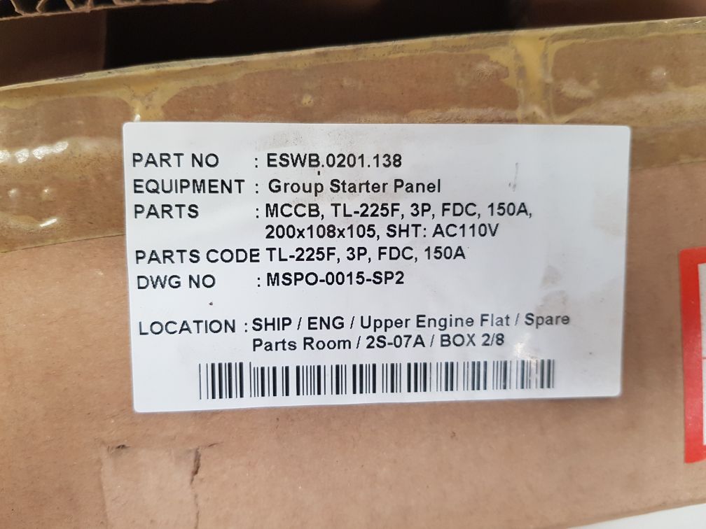 TERASAKI ELECTRIC TL-225F 3 POLE CIRCUIT BREAKER 150A