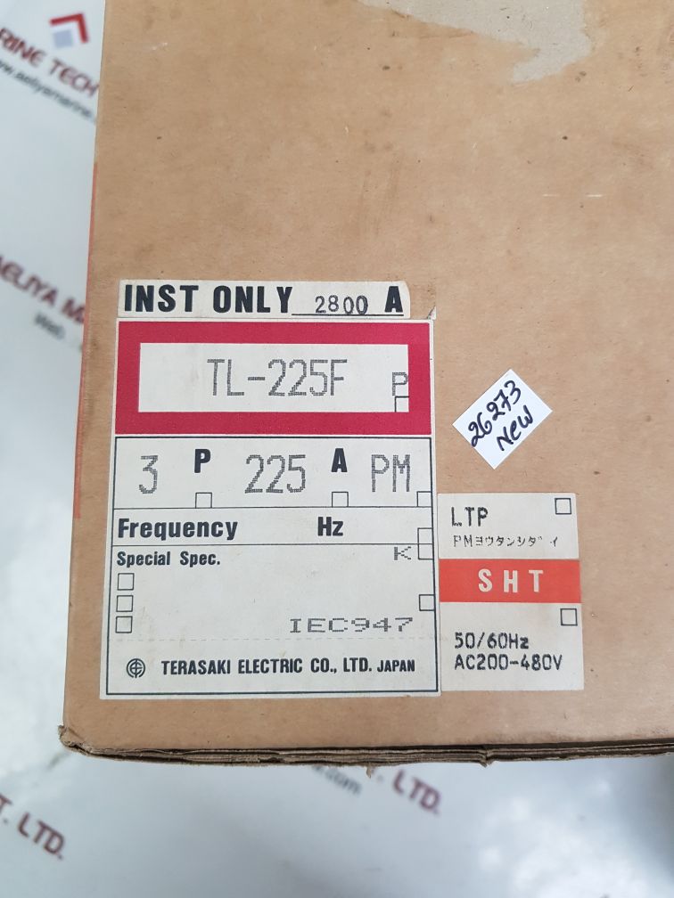 TERASAKI ELECTRIC TL-225F 3 POLE CIRCUIT BREAKER 3500A