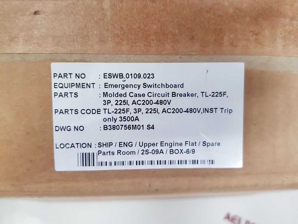 TERASAKI ELECTRIC TL-225F 3 POLE CIRCUIT BREAKER 3500A