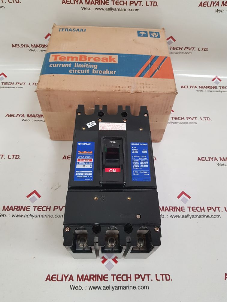 TERATERASAKI ELECTRIC TL-225F 3 POLE CIRCUIT BREAKER 125ASAKI ELECTRIC TL-225F 3 POLE CIRCUIT BREAKER 125A