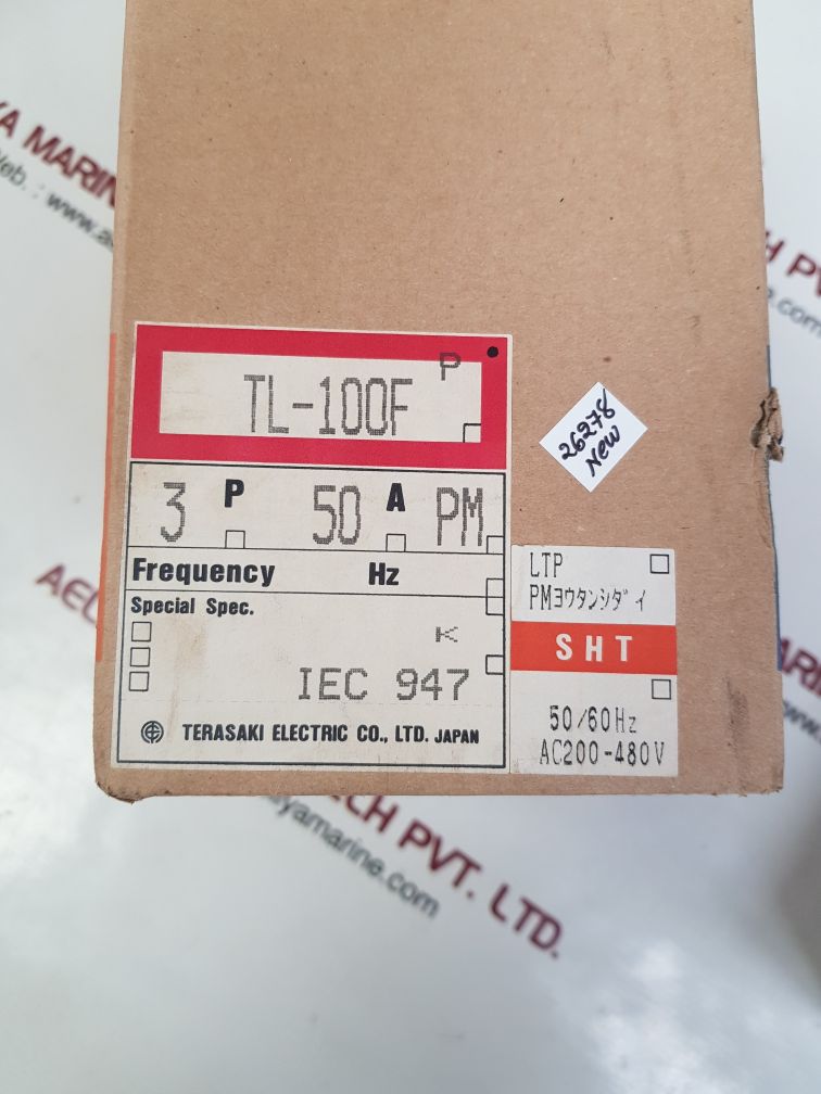 TERASAKI TL-100F 3 POLE CIRCUIT BREAKER 50A