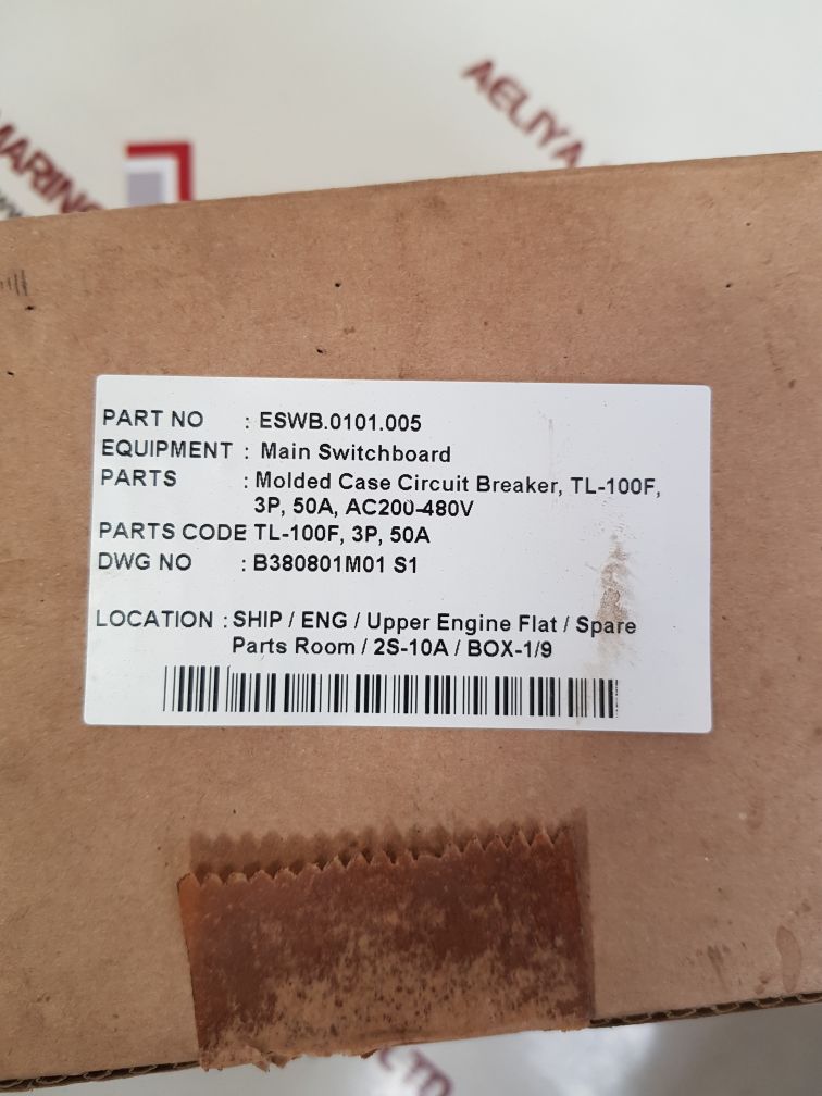 TERASAKI TL-100F 3 POLE CIRCUIT BREAKER 50A