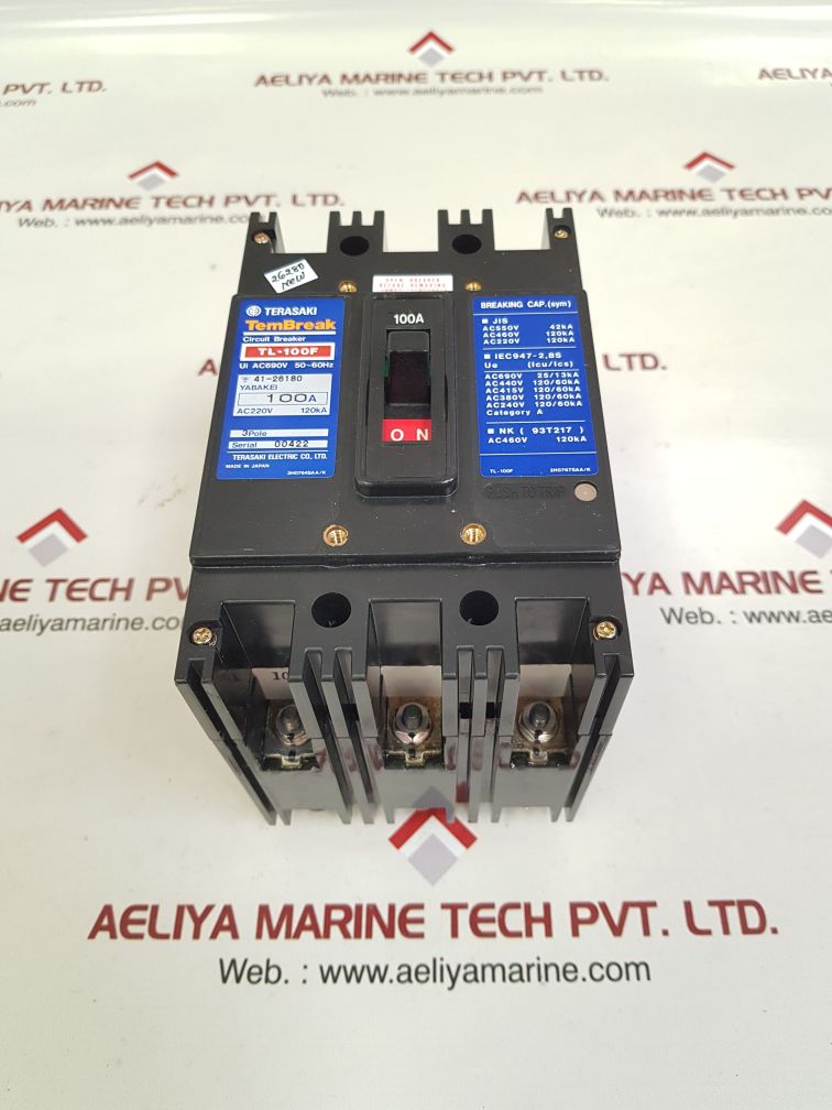 TERASAKI TL-100F 3 POLE CIRCUIT BREAKER 100A