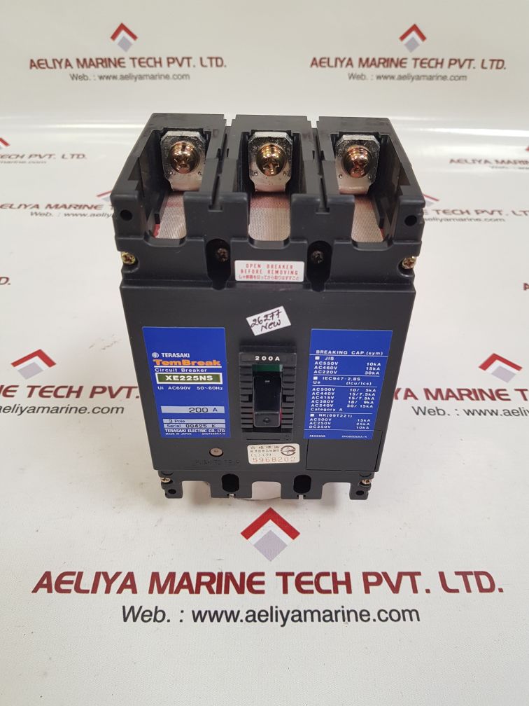 TERASAKI XE225NS 3 POLE CIRCUIT BREAKER 200A