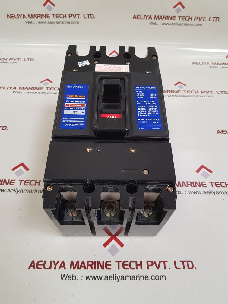 TERASAKI TL-225F 3 POLE CIRCUIT BREAKER 125A