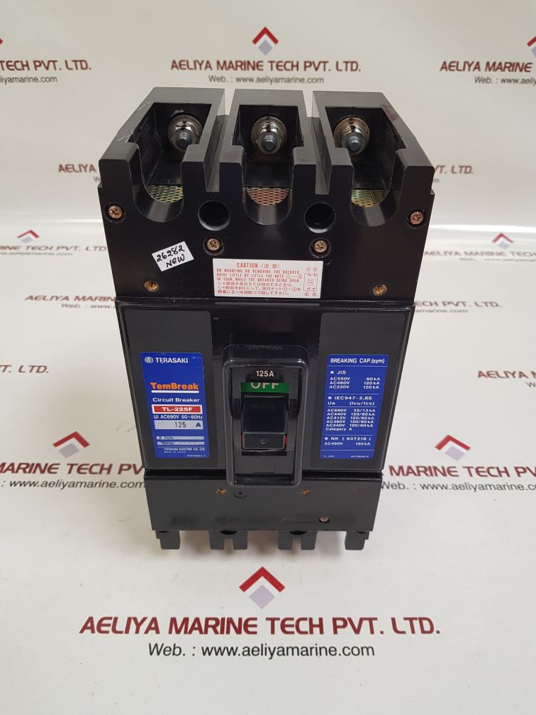 TERASAKI TL-225F 3 POLE CIRCUIT BREAKER 125A