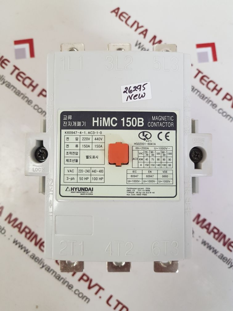 HYUNDAI HIMC 150B MC-MAGNETIC CONTACTOR ESWB 0201.150