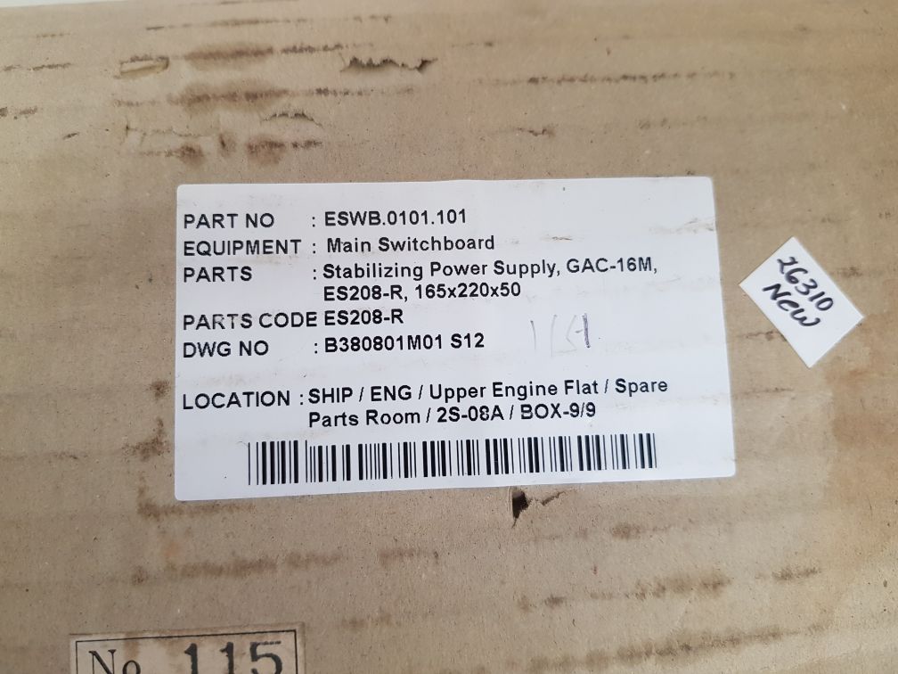 ES208-R POWER SUPPLY SWITCHBOARD ESWB.0101.101