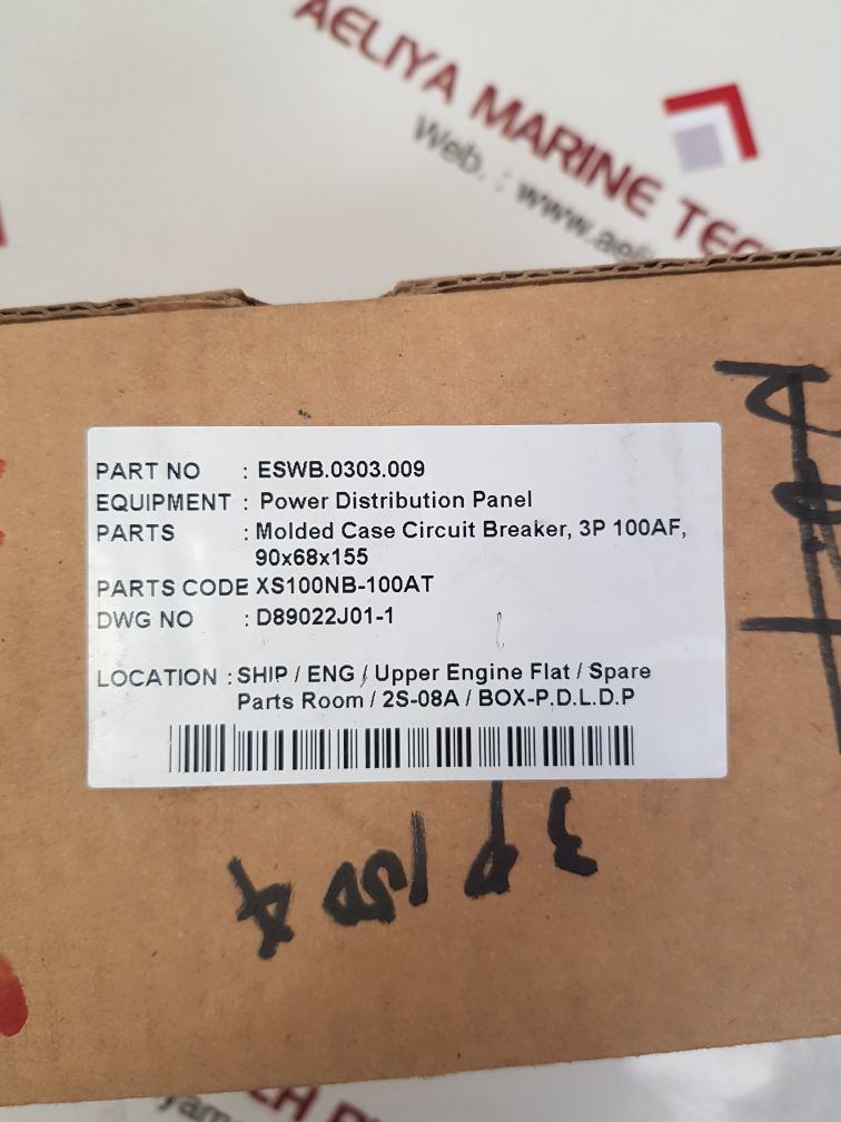 TERASAKI XS100NB 3 POLE CIRCUIT BREAKER 100A