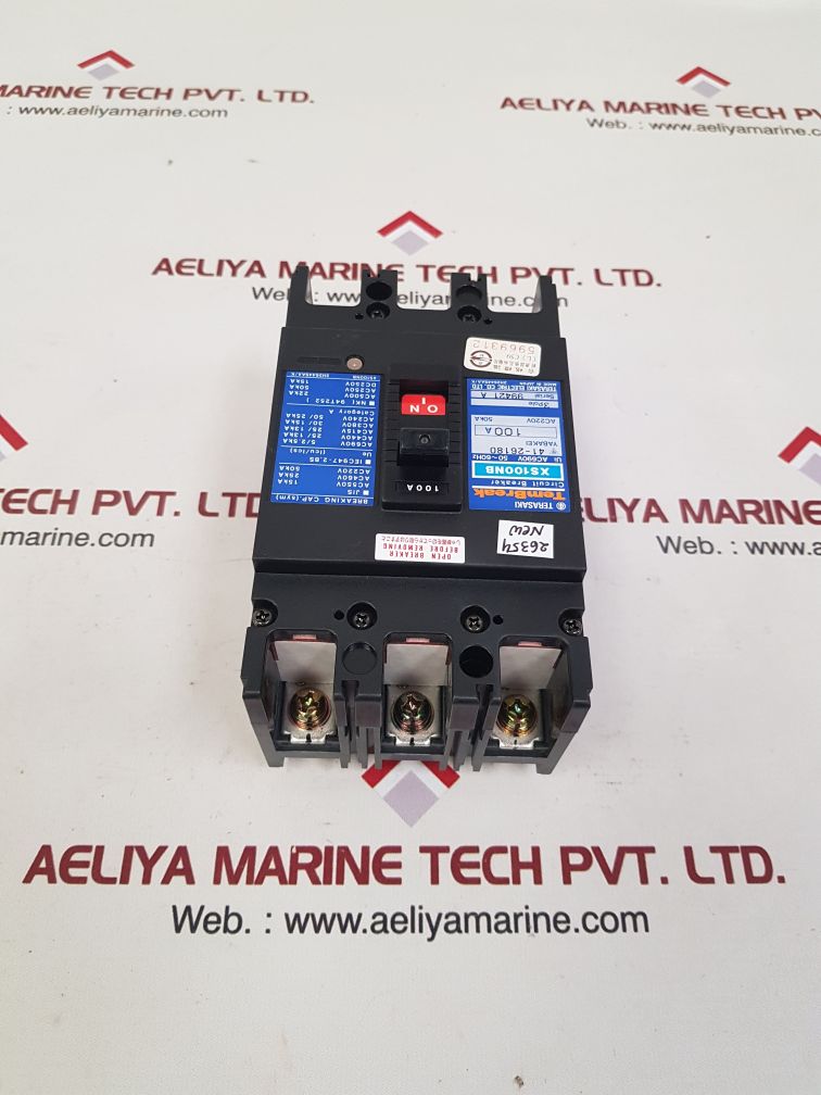 TERASAKI XS100NB 3 POLE CIRCUIT BREAKER 100A