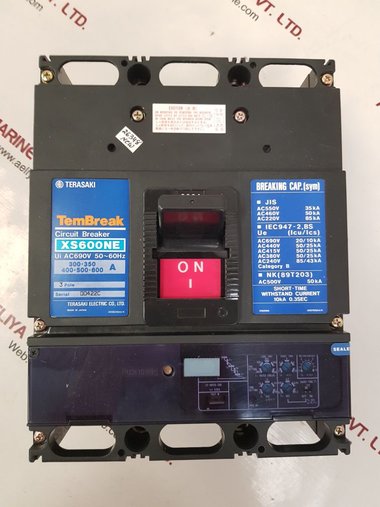 TERASAKI XS600NE MOLDED CASE CIRCUIT BREAKER 300 - 600A