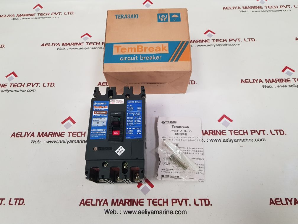 TERASAKI ELECTRIC XH100NS 3 POLE CIRCUIT BREAKER 15A