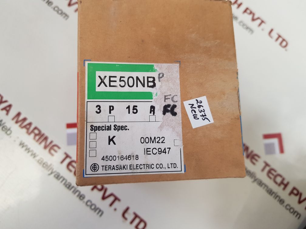 TERASAKI ELECTRIC XE50NB 3 POLE CIRCUIT BREAKER 15A