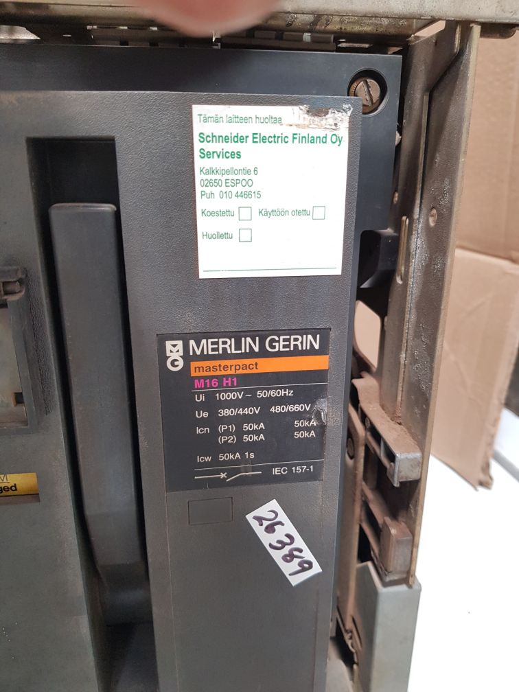 MERLIN GERIN M16 H1 MASTERPACT CIRCUIT BREAKER