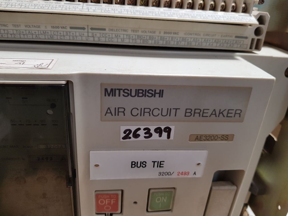 MITSUBISHI AE3200-SS AIR CIRCUIT BREAKER MT-1