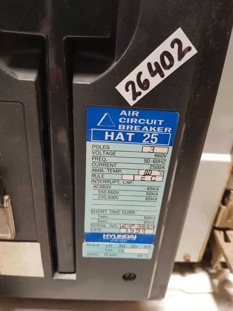 HYUNDAI HAT 25 3 POLE CIRCUIT BREAKER