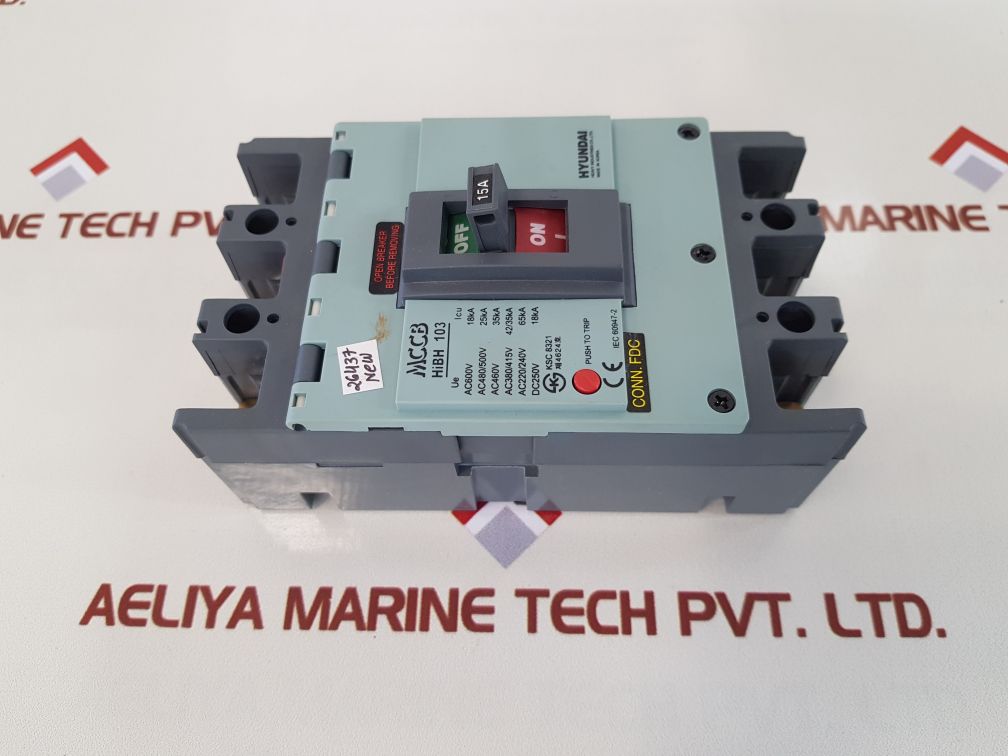 HYUNDAI HIBH 103 MOLDED CASE CIRCUIT BREAKER ESWB.0201.127