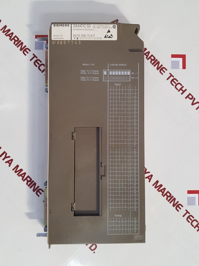 SIEMENS SIMATIC S5 6ES5 306-7LA11 INTERFACE MODULE