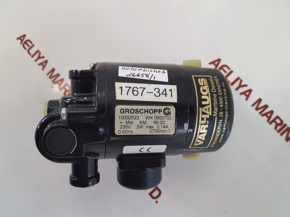 VARHAUGS MOT KM 58-20 SPEED ADJUSTING MOTOR