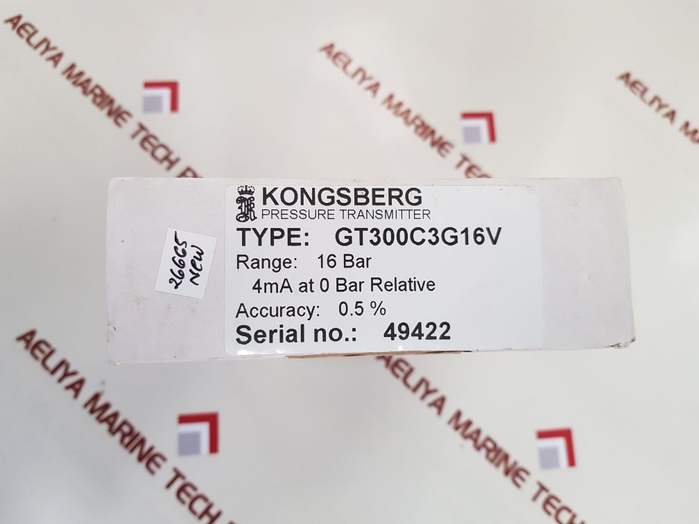 KONGSBERG GT300C3G16V PRESSURE TRANSMITTER