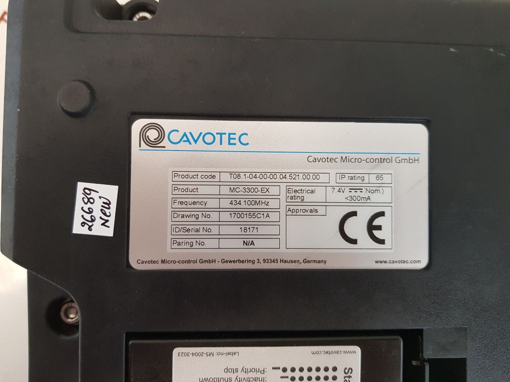 CAVOTEC - CONTROL MC 3300 EX REMOTE CONTROL