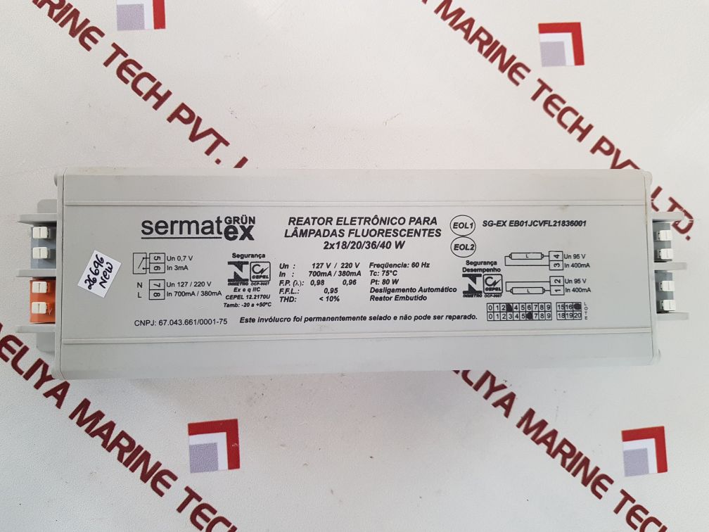 SERMATEX GRÜN SG-EX EB01JCVFL21836001 ELECTRONIC BALLAST