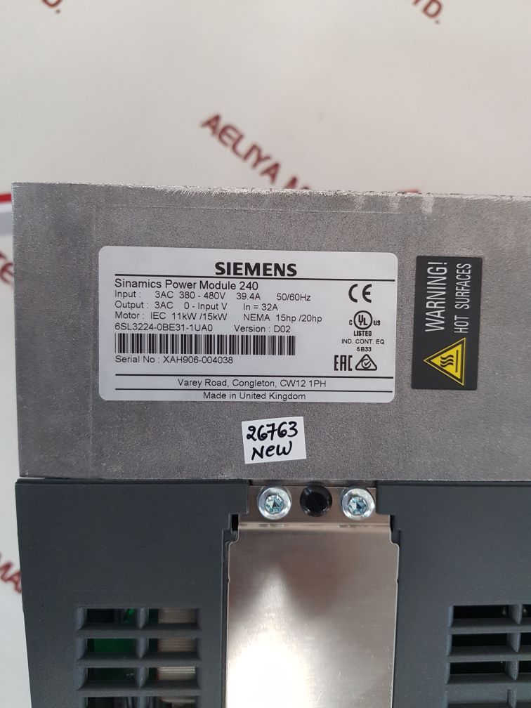 SIEMENS SINAMICS POWER MODULE 240 6SL3224-0BE31-1UA0 G120 POWER MODULE