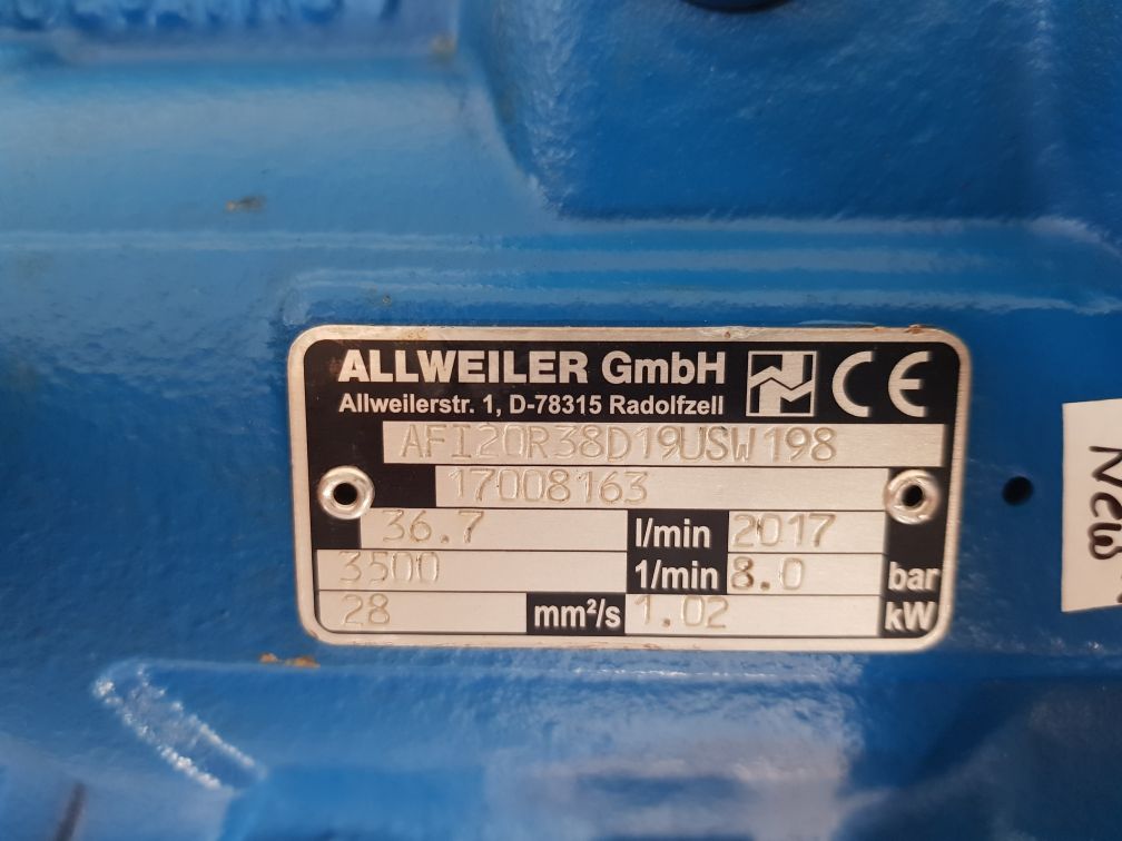 ALLWEILER AFI20R38D19USW198 TRIPLE SCREW PUMP