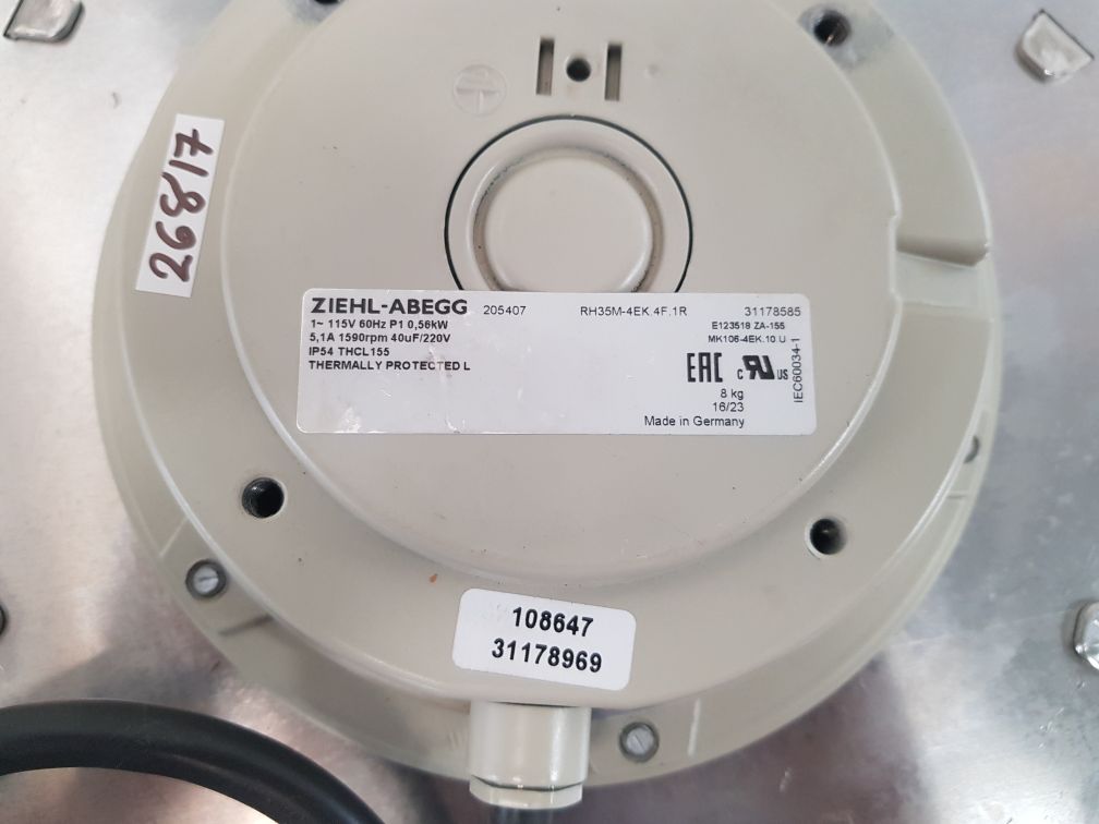 ZIEHL-ABEGG RH35M-4EK.4F.1R CENTRIFUGAL FAN