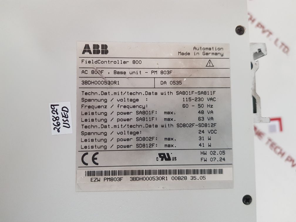 ABB 3BDH000530R1 FIELD CONTROLLER PM 803F