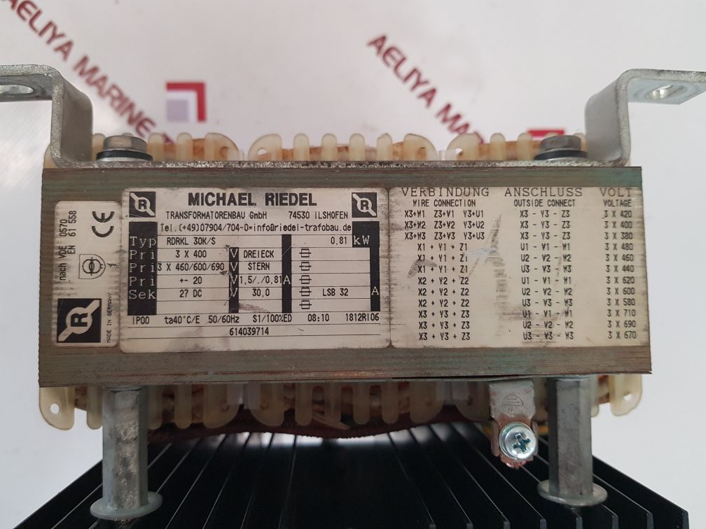 MICHAEL RIEDEL RDRKL 30K/S TRANSFORMER