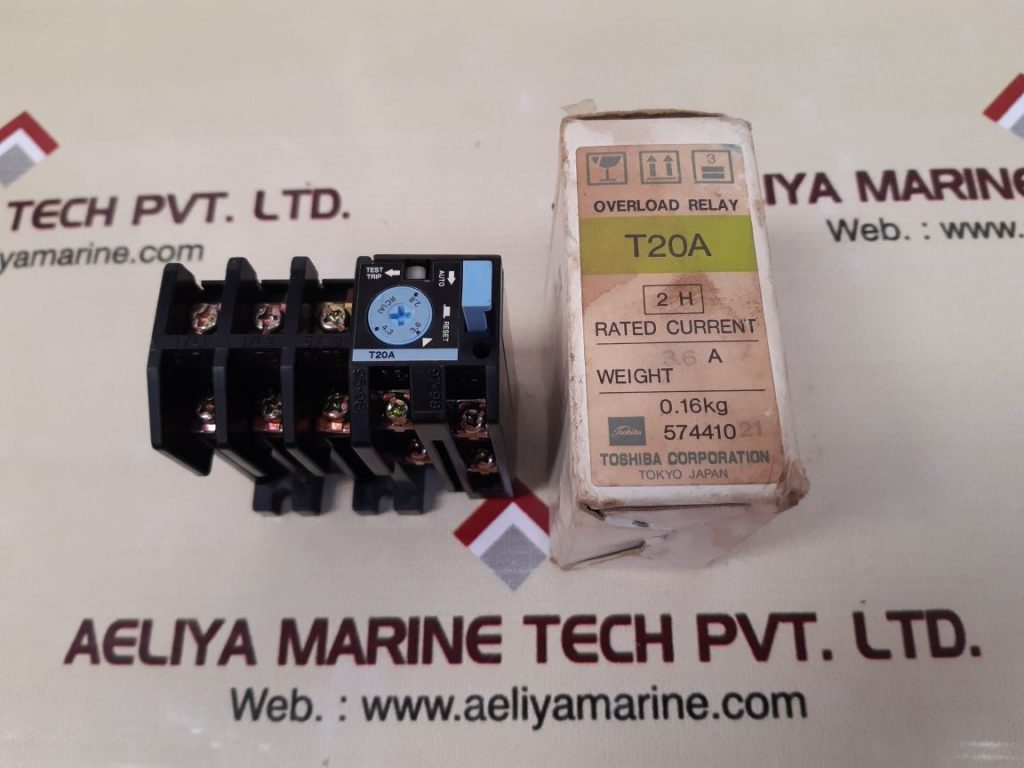 TOSHIBA T20A OVERLOAD RELAY 3.6 A