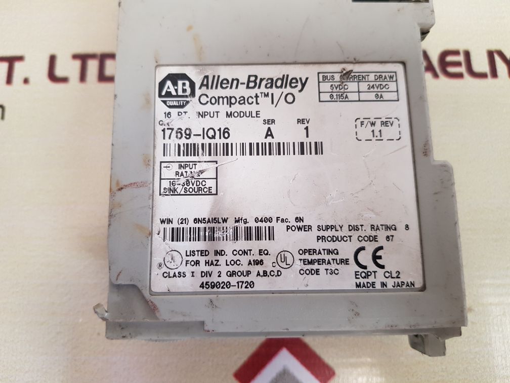 ALLEN-BRADLEY 1769-IQ16 COMPACT I/O MODULE 459221-2140