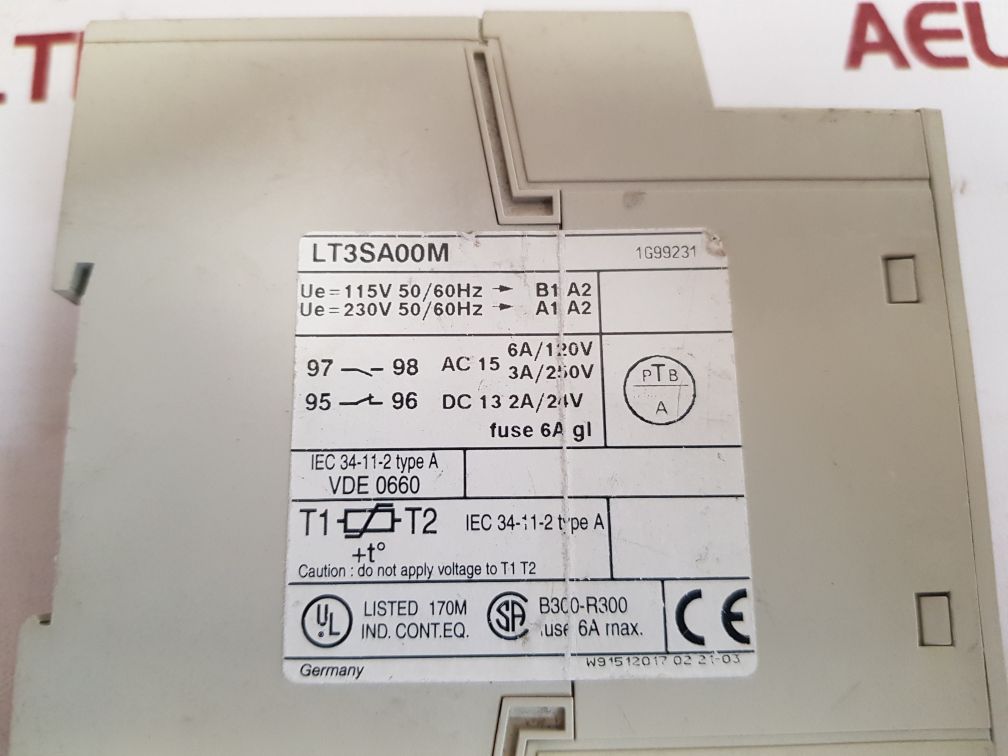 TELEMECANIQUE LT3SA00M THERMISTOR PROTECTION RELAY