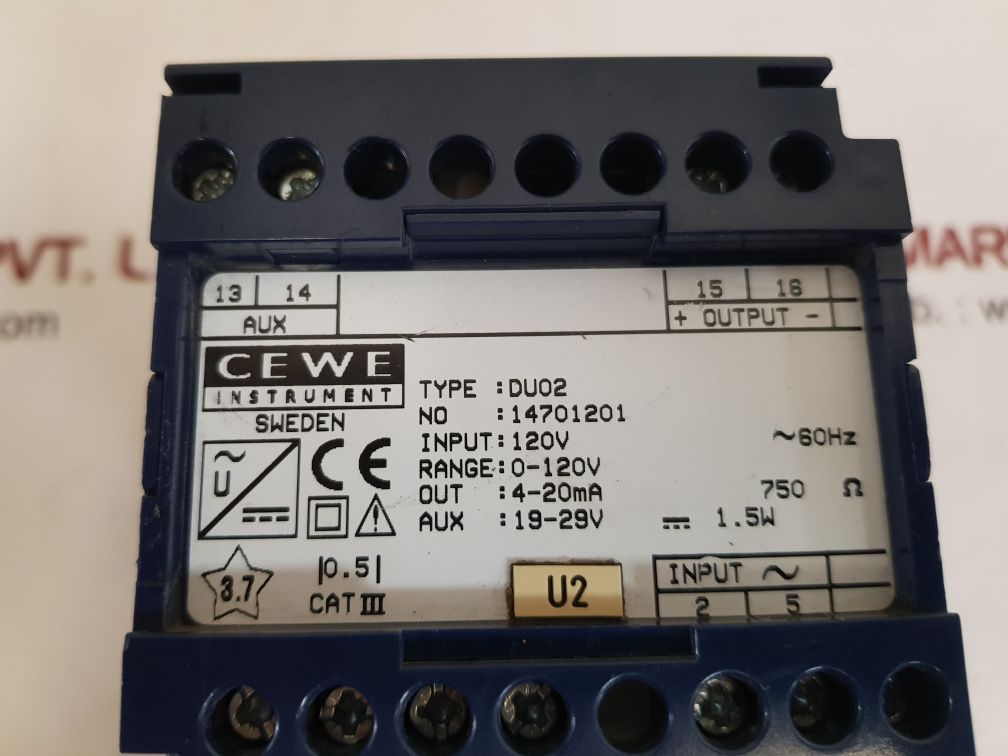 CEWE INSTRUMENT DU02 DISCRETE TRANSDUCER 120V