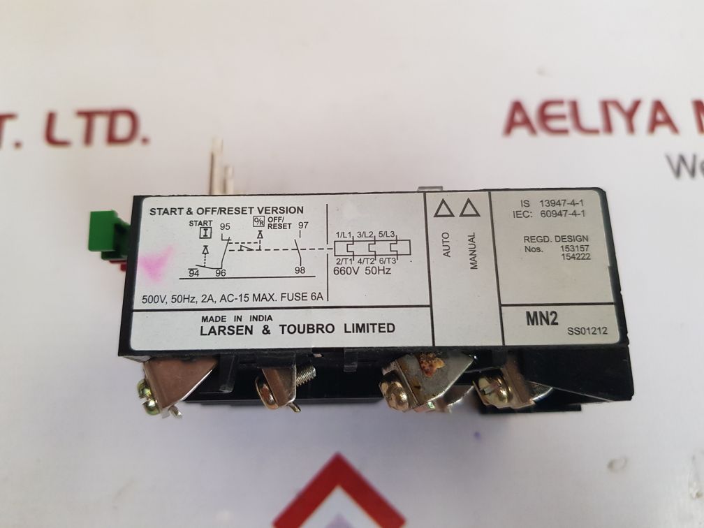 L&T MN2 THERMAL OVERLOAD RELAY 0.9-1.5A