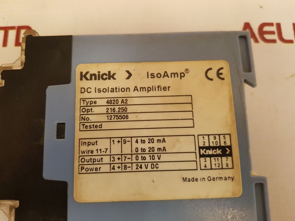 KNICK 4820 A2 DC ISOLATION AMPLIFIER