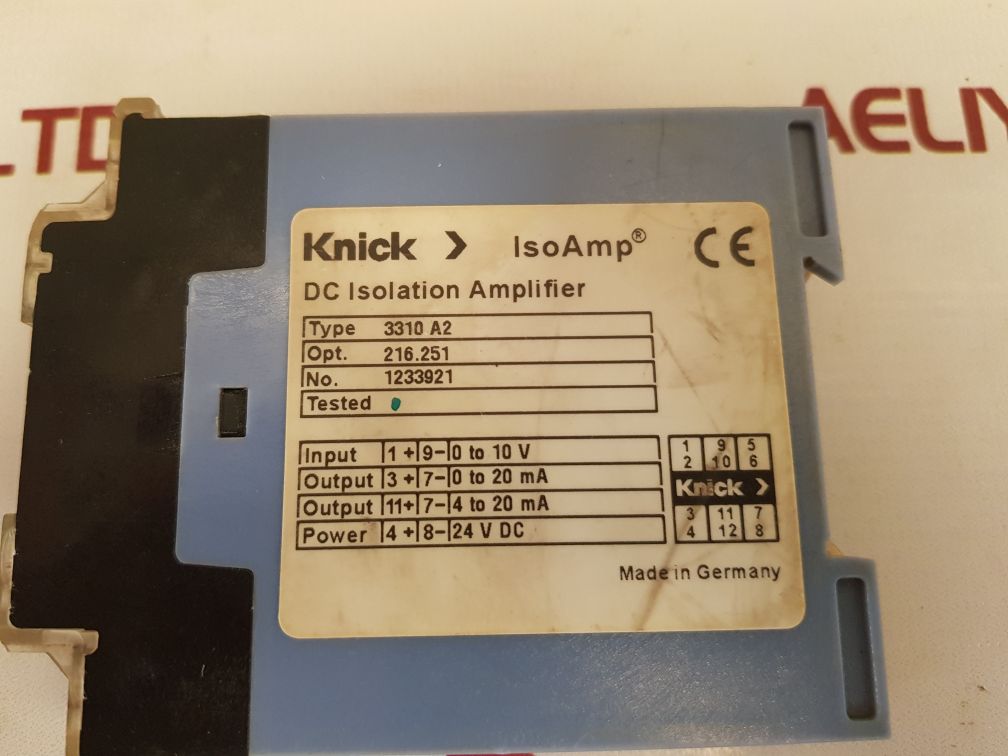 KNICK 3310 A2 DC ISOLATION AMPLIFIER
