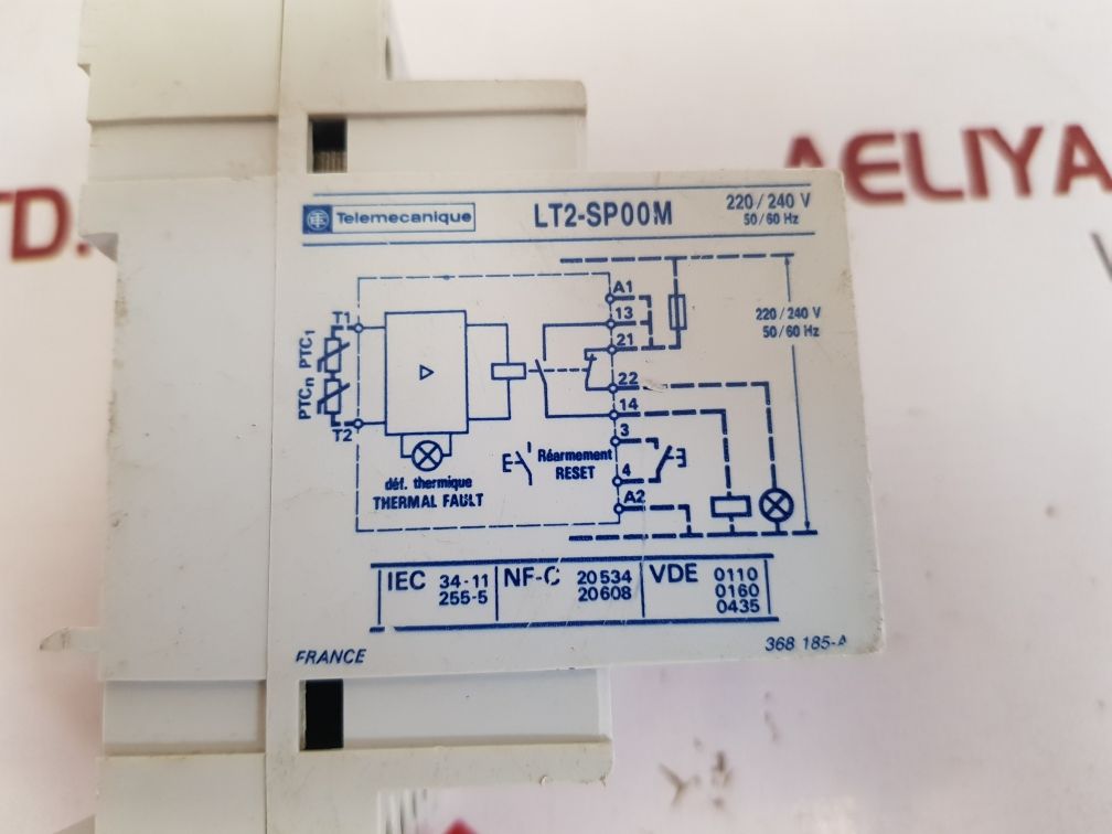 TELEMECANIQUE LT2-SP00M THERMAL TRIP RELAY