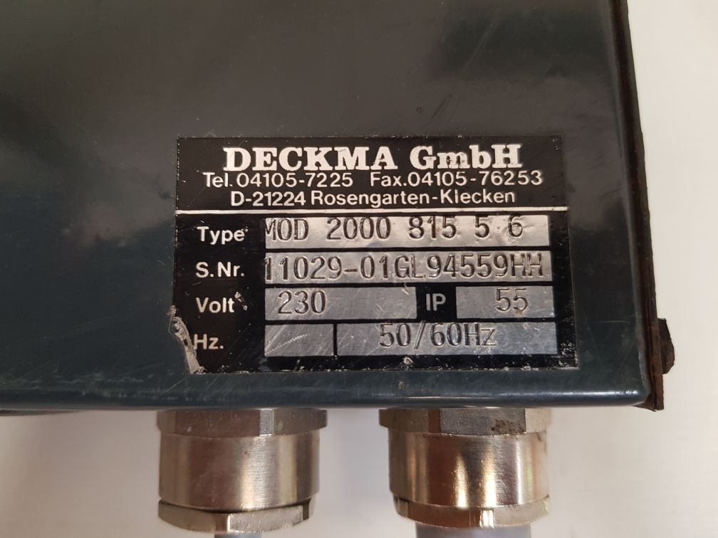 DECKMA 815.5-6 GL FIRE ALARM SYSTEM MOD 2000 815 5 6