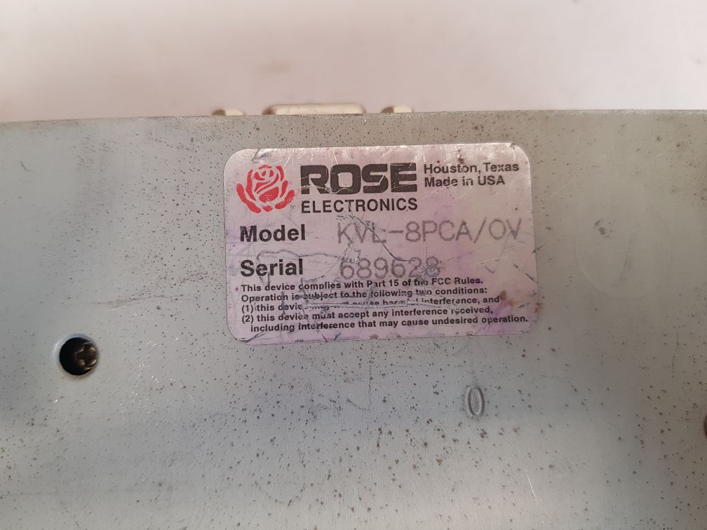 ROSE ELECTRONICS KVL-8PCA/OV UNIVERSAL KEYBOARD MONITOR MOUSE SWITCH